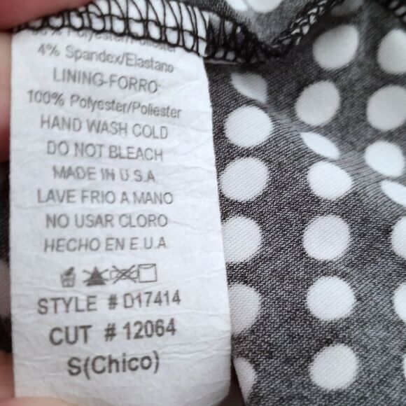 PAPAYA BLACK & WHITE POLKA-DOT HALTER DRESS SZ.S EUC - Picture 8 of 8